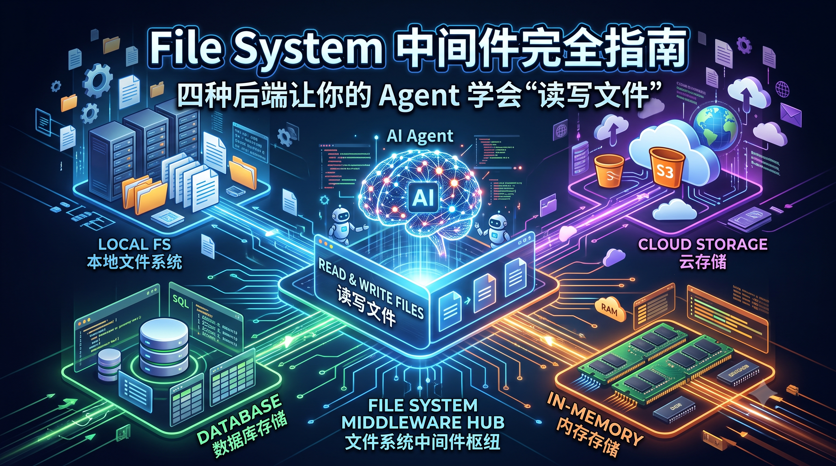File System 中间件完全指南：四种后端让你的 Agent 学会“读写文件”